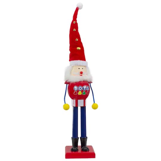 16.75" Red & Blue Dots Christmas Nutcracker Figurine